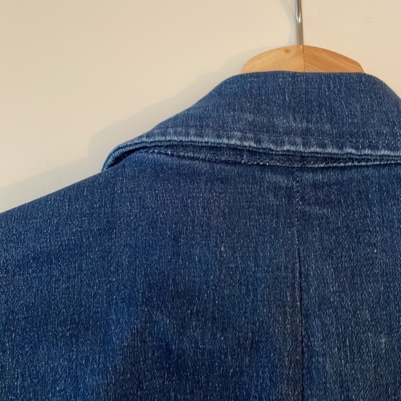 Pilcro and the Letterpress Layne Blue Double Breasted Denim Blazer Anthropologie - Picture 8 of 12